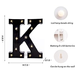 Foaky Black LED Marquee Number Lights Sign Light Up