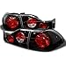 AKKON - For Honda Accord 4 Door Sedan Black Bezel Rear Tail Lights Brake Driver/Passenger Lamps