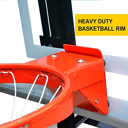 PROGOAL Basketball Hoop Roof Mount Garage Includes 48" Or 60'' CrystalClear Acrylic Backboard