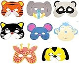 SHATCHI 8Pcs Eva Foam Animal Masks Kids Party Bag Fillers Masquerade Christmas view 12