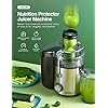 Juicer Machines AICOK 800W Juicer Extractor Quick Juicing for Whole Fruit and Vegetable Easy to Clean, and 75MM Large Feed Chute, Dual Speed Setting and Non-Slip Feet, Silver