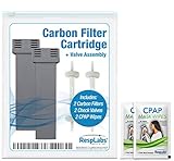 RespLabs Cartridge Filter Kit Replacement - [2 Pack] Fits The SoClean 2 | Includes 2 Carbon Filters, 2 Check Valve Assemblies, 2 Travel CPAP Wipes