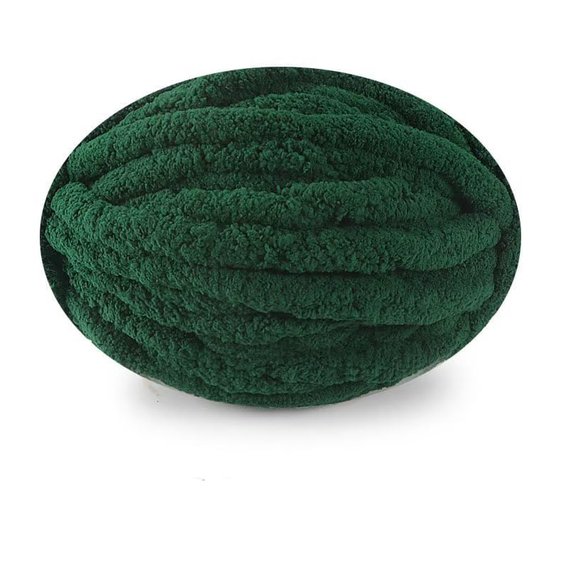 Yarn Knitting Yarn Soft Chunky Wool Crochet Ball Craft Multi Color Bulky Crochet 250g, for Blanket DIY Craft Multicolour Dark Green
