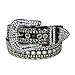 Lots of Rhinestones - Western Belt for Women Eliebelts,Medium up to 34,black