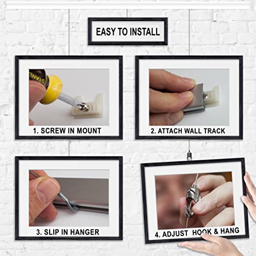 GalleryOne Pro Picture Hanging System Set Covers 18 ft of Wall Space