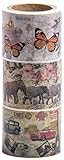 Washi Tape (Japanese Masking Tape) by MIKOKA, 1.2 Inches Wide, 16.4 Feet Long, Set of 3 - Nature