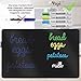 Magnetic Calendar for Refrigerator - Dry Erase Black Board for Kitchen Fridge - Bright Neon Chalk Markers - 17X12