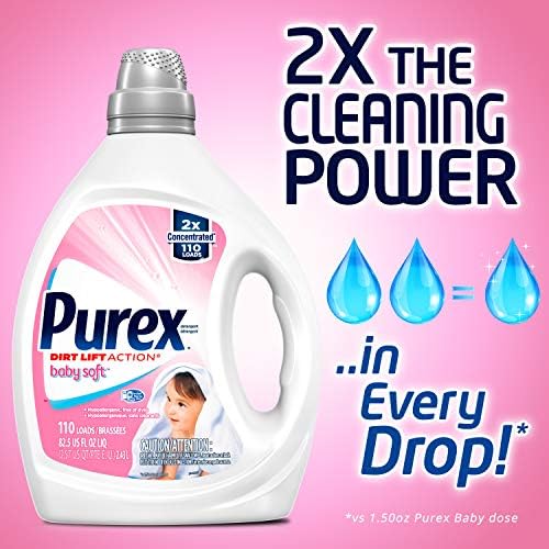 Purex Liquid Laundry Detergent Baby Soft 2x Concentrated 2 Count 220 Total Loads