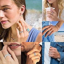 MUCAL Fidget Rings for Anxiety 8pcs Stainless Steel