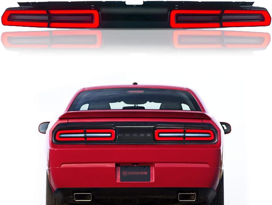 MOSTPLUS LED Tail Lights for Dodge Challenger 2008-2014 LED Rear Lights Sequential Indicator Assembly (Set of 2)