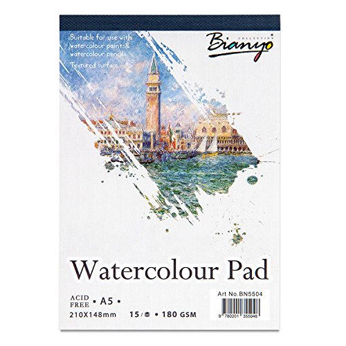 Bianyo Travel Watercolor paper, 5" x 8",Art Notebook For Adult&Kids Drawing,Hardcover