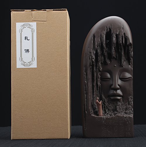 ETIAL Ceramic Budda Statue Backflow Incense Cone Burner Holder Waterfall Artware Home Ornament