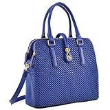 Dasein Magnetic Latch Shoulder Bag Triple Compartments Satchel Briefcase Handbag Laptop Bag