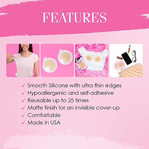 Hollywood Fashion Secrets Silicone Coverups, Hypoallergenic, Reusable