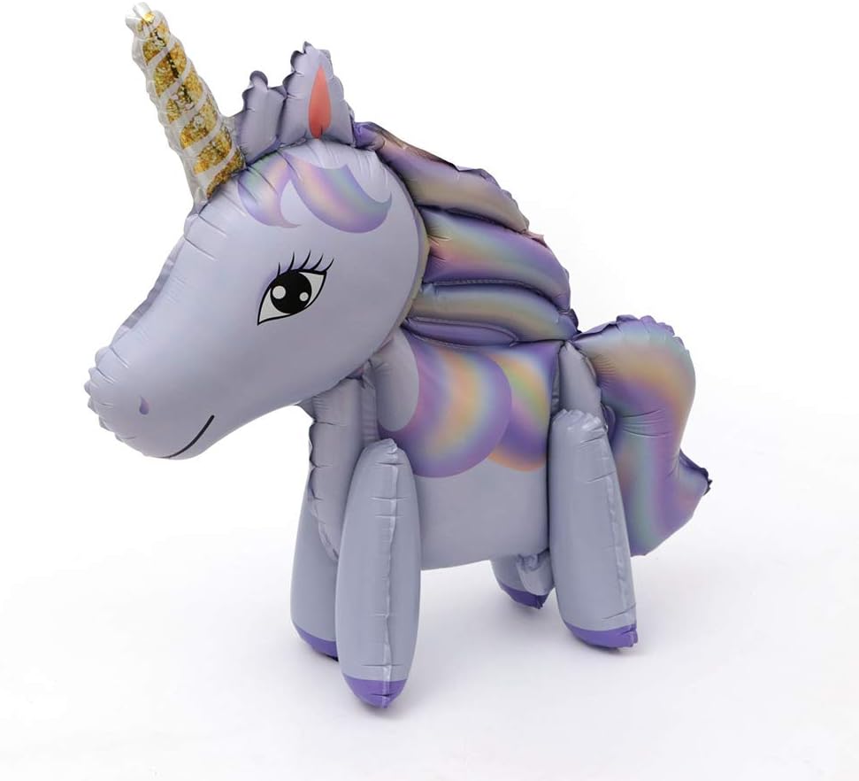 whatUneed 3D Unicorn Balloons for Birthday Party, Wedding, Baby Shower Decoration Supplies, Party Foil Balloon for Children Kids Gift & Toys (8 Pack) - Image 3