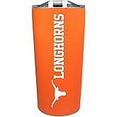Campus Colors NCAA Stainless Steel Tumbler perfect for Gameday - 18 oz - Double Walled - Keeps Drinks Perfectly Insulated (Texas Longhorns - Texas Orange)