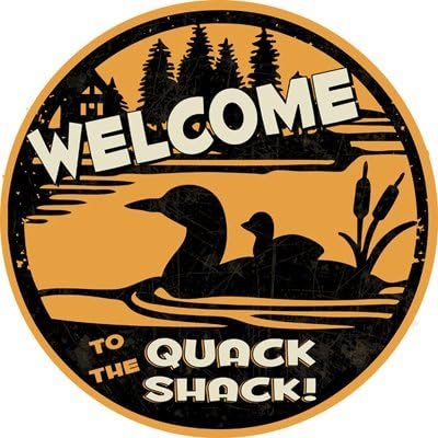 OMSignsSun Protected Quack Shack Metal Sign for Decorating Cabin, Ducks, Lake, Humor, Home Decor