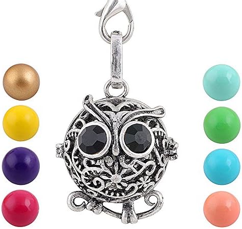Shuyani Owl Shape Openable Hollow Bola Pregnant Women Locket Necklaces Jewelry