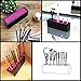 SMISOL Makeup Brush Holder Cosmetic Organizer, Vanity Display Storage & Air Drying (black-01)