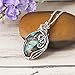 Bonnie Handmade Wire Necklace Natural Stone Agate Women's Art Jewelry-Wire Wrap Pendant (Style 3)