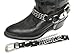 Dangerous Threads Western Boots Boot Chains Black Leather with 2 Steel Chains