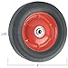 Replacement Wheel with Offset Steel Hub  - 8-Inch x 1-3/4-Inch -  Ribbed, 60 lb. Load Capacity  -  For use on Wheelbarrows, Wagons, Carts, & Many Other Products