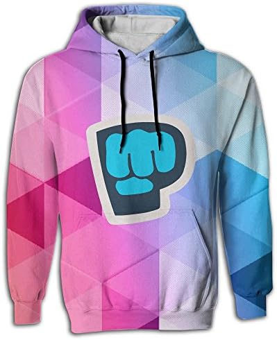 Winter Life Men's PewDiePie Logo Hoodie Digital Print Sweater Front Pockets