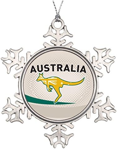 finrie tone Personalized Christmas Snowflake Ornaments Rugby Ball Australia kangaroo wallaby Snowflake Ornaments To Make
