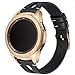 Areziir 20mm Slim Leather Bands Compatible with Samsung Galaxy Watch Active 40mm & Galaxy Watch 42mm Smart Watch, Genuine Leather Cute Replacement Band for Garmin Vivoactive 3 (Black/Rose Gold)