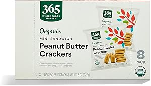 365 by Whole Foods Market, Organic Mini Peanut Butter Sandwich Crackers 8 Count, 1 Ounce