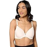 Breezies Lace & Micro Underwire T-Shirt Bra (US,44D, Champagne)
