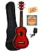Kala MK-SD-RDBURST Makala Dolphin Soprano Ukulele - Red Burst Bundle with Gig Bag, Tuner, Austin Bazaar Instructional DVD, and Polishing Cloth