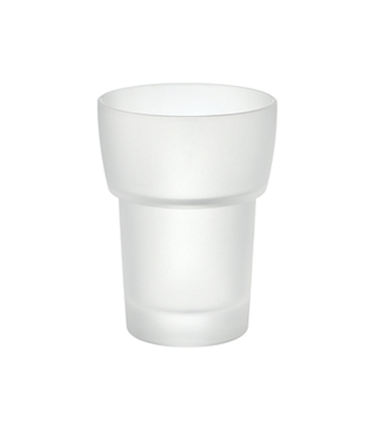 Smedbo Tumbler, Frosted Glass, White, 8 x 10.5 x 16 cm