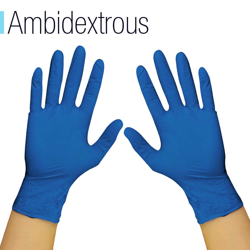 BOX OF 100 Strong Quality BLUE Vinyl Powder Free EXTRA LARGE Gloves - Image 4