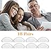Transparent Eyeglasses Nose Pads, SUKKI Stick on Silicone Adhesive Nose Pads for Glasses, Eyeglasses and Sunglasses - 18 Pairs