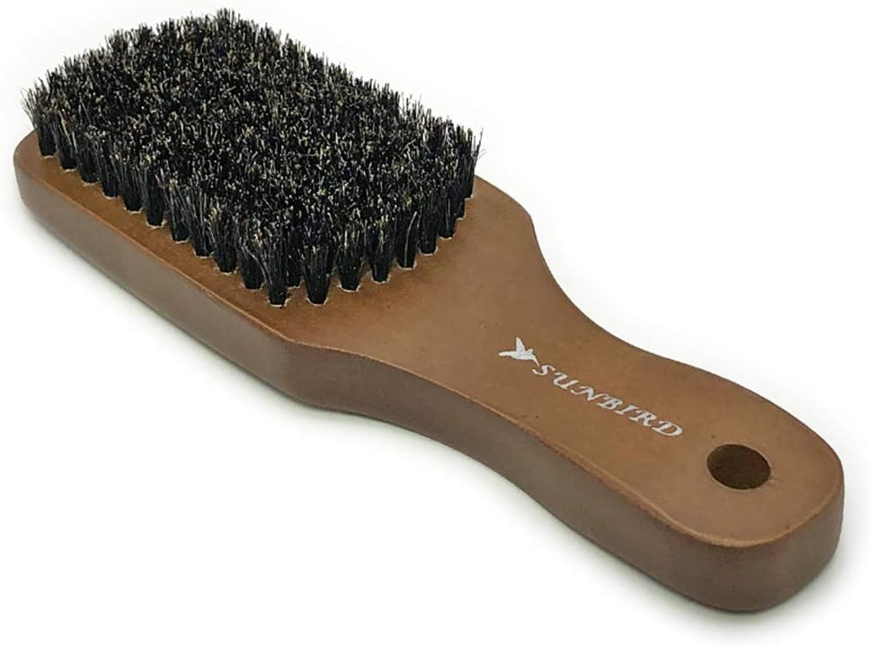 SUNBIRD & 632 Beard Brush,(soft) bristle Brush,Perfect Skin Care for Men,Works With All Beard Balms And Beard Oils