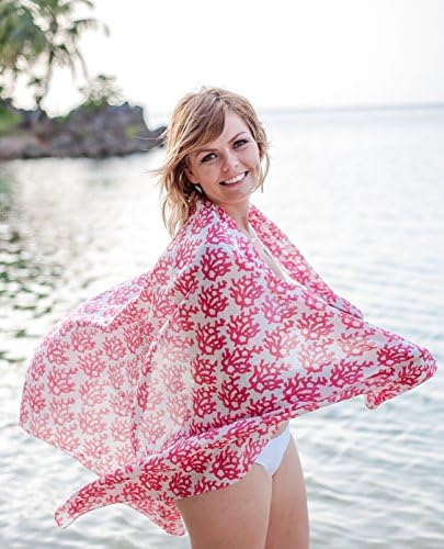 West Indies 100% Pure Soft Cotton Women’s Designer Sarong Pareo Swimsuit Cover up – Many Beautiful Colors and Designs