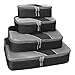 G4Free Packing Cubes 4pcs Value Set for Travel,Helpful Packing Bags(Black)