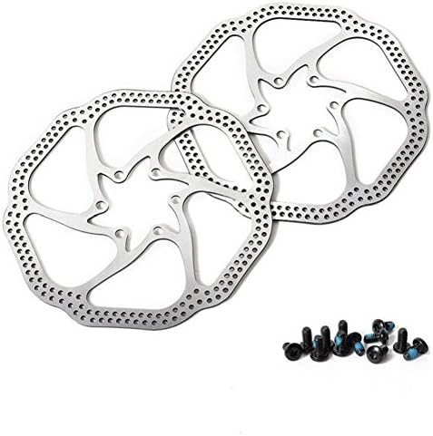2pcs Mountain Bike Disc Brake Bicycle Disc Brake Rotor Stainless Steel with 6 Bolts for FREE-HS1