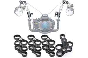 4 Pcs 1" Aluminum Ball Clamp Mount for Underwater Diving Light Arms Tray System, Photography Diving Camera