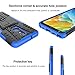 RioGree for LG Stylo 5 Case/Stylo 5 Plus + Phone Case with Screen Protector Kickstand for Men Women Boys Girls Durable Heavy Duty Shockproof Cover Skin TPU, Blue