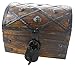 Well Pack Box Treasure Chest Pirate Box 8x6x6 with Lock Skeleton Key (Small Deluxe)