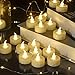 BEICHI Set of 24 Flameless LED Tea Lights Bulk, Electric Tealight Candles, Small Fake Candles Battery Operated, Warm White Flickering Mini Candles for Christmas, Home Decor