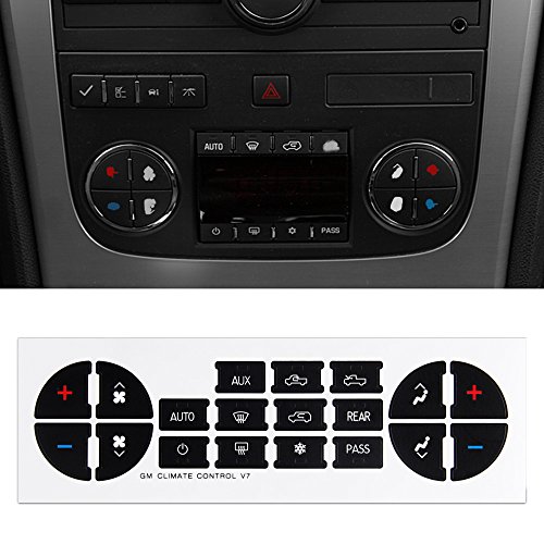 ROCCS 07-14 GM Vehicles AC Dash Button Repair Kit Decal Fix Ruined Faded A/C Control Sticker Replacement for Denali Acadia Tahoe Silverado Escalade Buick Enclave - Thumbnail 7