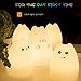 Lafedy LED Night Light Kitty Cute Multicolor Silicone Soft Baby Light,Portable USB Rechargeable Sensitive Tap Control GIFT Night Lamp for Baby Kids Girl(Rich cat)