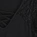 Tiantianmei Women's Bandage V Neck Lace Shoulder Short Sleeve T Shirt Black XL