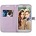 Galaxy S4 Case, By Ailun,Wallet Case,PU Leather Case,Credit Card Holder,Flip Cover Skin[Purple]with Screen Protect and Styli Pen
