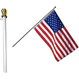 Grace Alley Flag Pole: 6 Foot Tangle Free Spinning Flag Pole. Residential or Commercial Flag Pole. Wind Resistant/Rust Free. 