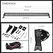 LED Light Bar, OFFROADTOWN 40 Inch 640w Off Road Driving Lights Quad Row Light Bar Spot Flood Combo Roof Lights LED Work Light for Truck Pickup UTV SUV Bronco Honda