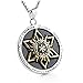 HZMAN Talisman Seal Solomon Six-Pointed Star 12 Constellation Pendant Stainless Steel Necklaces 22+2